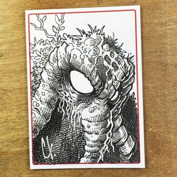 Image of Man Thing Ink Sketch Card