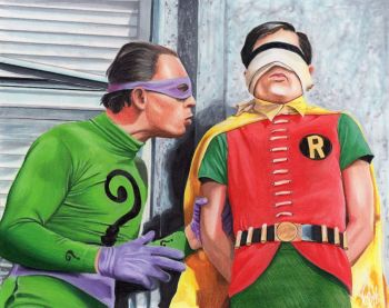 Image of Riddler and Robin Illustration