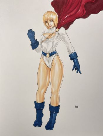 Image of Power Girl 9x12