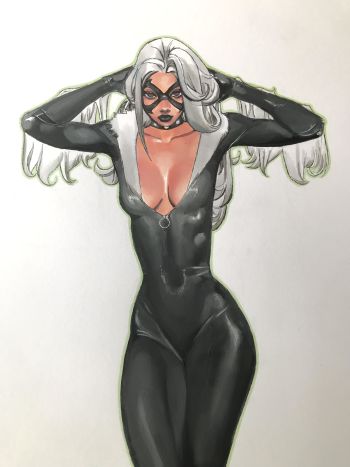 Image of Black Cat Mixed Media by Celal Koc