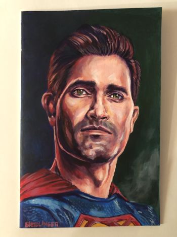 Image of Superman Tyler Hoechlin Acrylic Sketch Cover