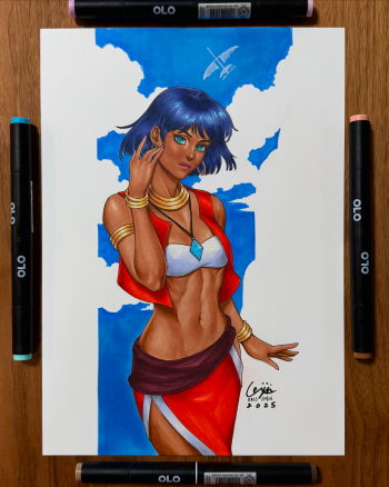 Image of Arttrober 2025 day 13 - Nadia: The Secret of Blue Water.