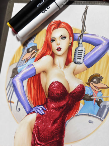 Image of Arttrober 2025 Day 14 - Jessica Rabbit