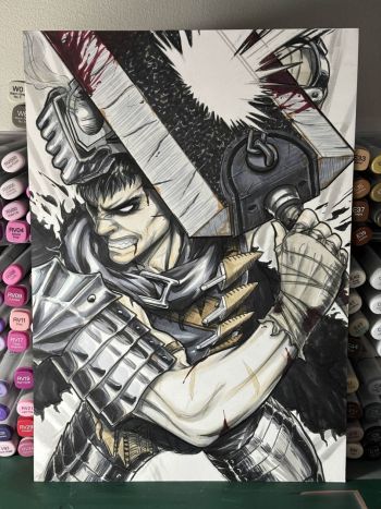 Image of Guts Berserk A4 Original Art - Arttrober 2025