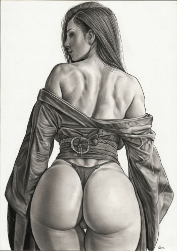 Image of Psylocke Pin Up Art