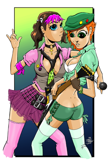 Image of Pop Band Duo Pin Up