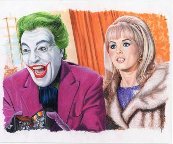 Image of Joker and Cornelia Portrait Colored Illustration