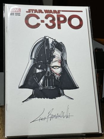 Image of Battle Damage Darth Vader Sketch Cover