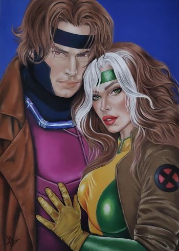 Image of Gambit and Rogue Original Art