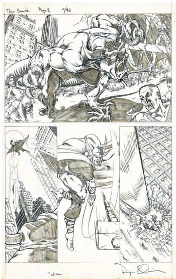 Image of Thor sample pencil page #1 from 9/96 by Pat Quinn