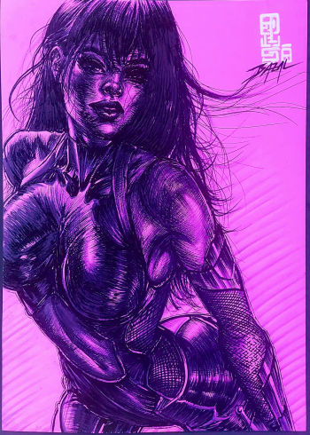 Image of TELEPATHIC SHADOW / Bazal. 11,7x16,5 in.