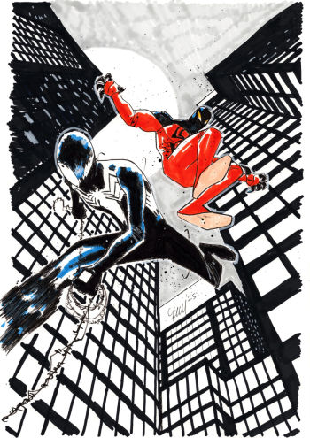 Image of Spider-Man and Kaine