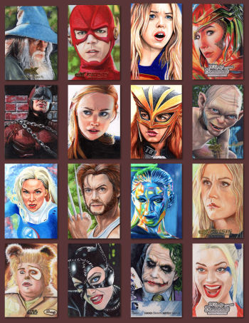 Image of Superhero and Villain Sketch Card Collection