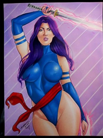 Image of Psylocke Pin Up