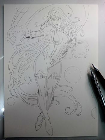 Image of Starfire Pencil Sketch