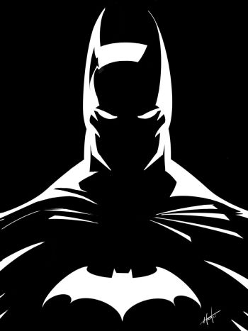 Image of Batman Black and White Illustration