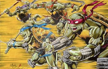 Image of TMNT Action Scene by The Escorza Bros and Alberto Morales