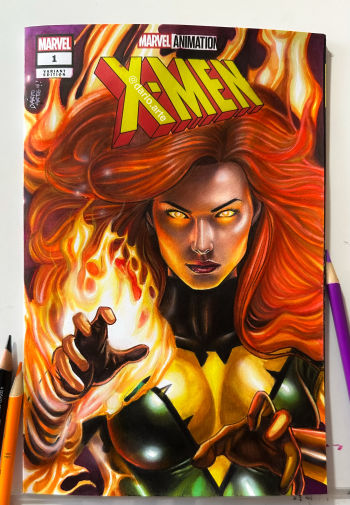 Image of Jean Grey  as phoenix sketch cover