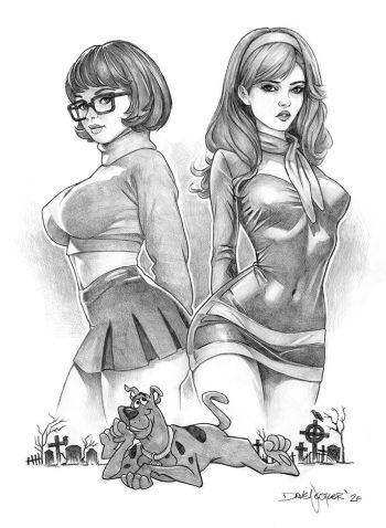 Image of The "REAL" Scooby Snacks, original pencil sketch from Dave Nestler