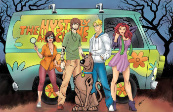 Image of Scooby-Doo and Mystery Inc Group Art