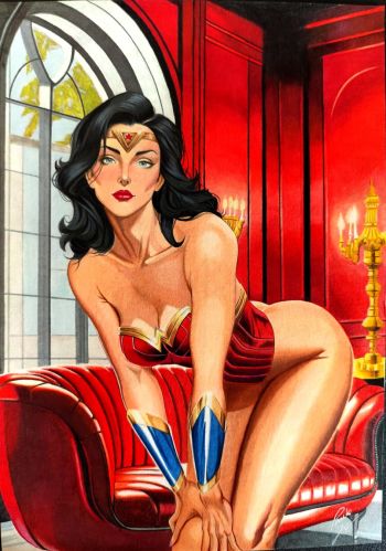 Image of Wonder Woman Pin Up Art