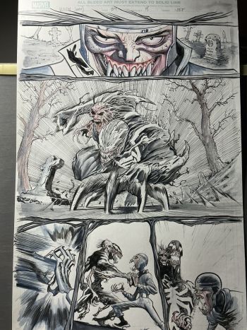 Image of Venom Original Comic Art Interior Page