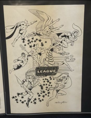 Image of Justice League of America, 1980’s Styleguide Commission by Frank McLaughlin