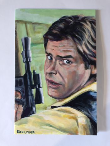 Image of Han Solo Acrylic Sketch Cover