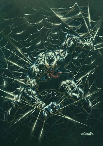 Image of Venom Black paper 11x17 by Manu Silva 