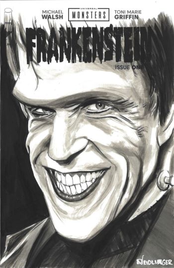 Image of Herman Munster sketch cover by Dan Neidlinger