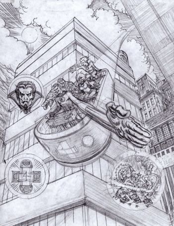 Image of Fantastic Four Preliminary Sketch 3
