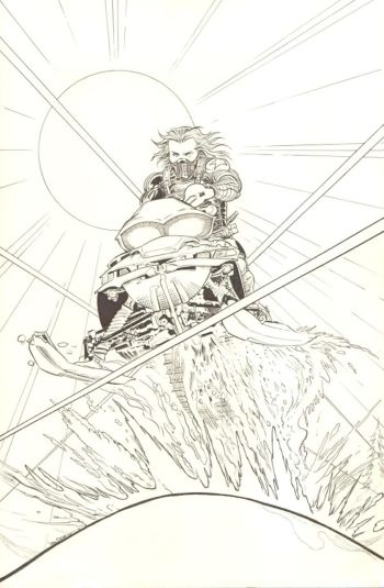 Image of 11 X 17 THUNDERBOLTS #7 INKS- The Winter Soldier