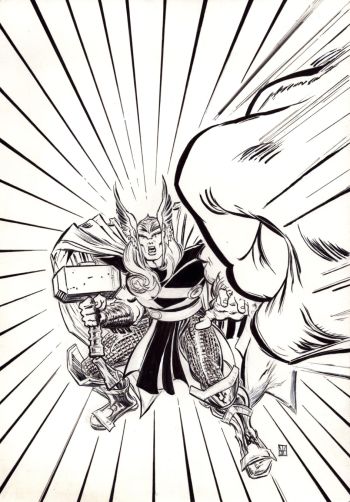 Image of THOR "Banner Of War" cover inks 
