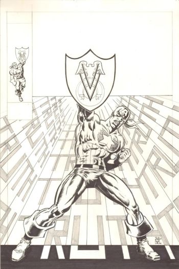 Image of 11 x 17 CAPTAIN AMERICA: TRUTH VEVE COVER INKS