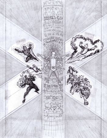 Image of THE NEW MUTANTS VEVE Cover prelim 4