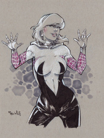 Image of Spider-Gwen Sketch  9x12 inches