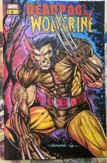 Image of Deadpool and Wolverine Sketch Cover by Kevin Sharpe