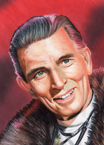 Image of Portrait Illustration Michael Rennie as Sandman 1966 Batman