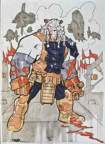 Image of Battle Beast Full Figure Sketch by Balam