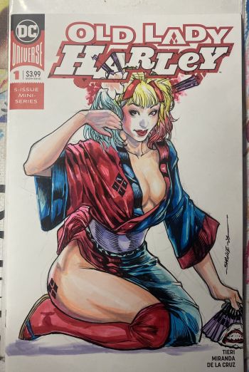 Image of Geisha Harley Quinn Sketch Cover by Kevin Sharpe