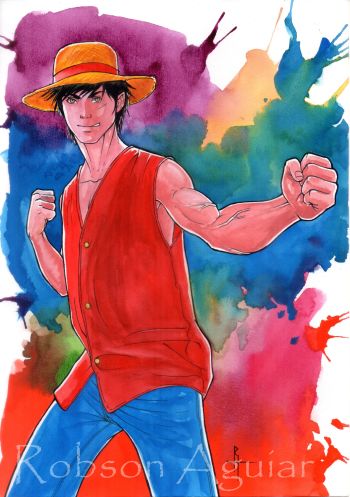 Image of Monkey D. Luffy Illustration by Robson Aguiar