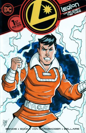 Image of Dynamo Boy sketch cover by Cal Slayton