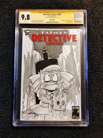 Image of Detective Comics 1000 Batman and  Baby Doll by Dan Riba CGC 9.8