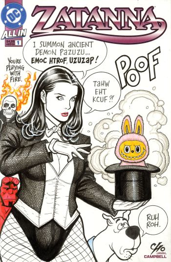 Image of Zatanna Labubu Sketch Cover