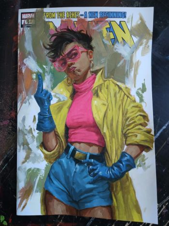 Image of Jubilee- Acrylic painting on Blank Variant comic