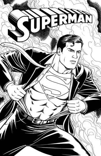Image of 11x17Logo Superman Pin-Up