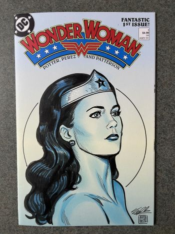 Image of Wonder Woman sketch cover by Tim Shinn
