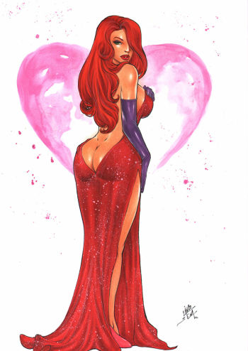 Image of Jessica Rabbit Pin Up