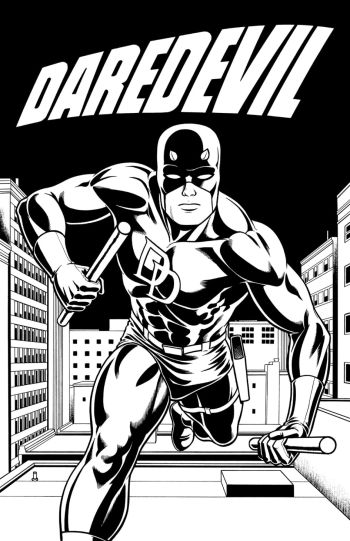 Image of 11x17Logo Daredevil Pin Up