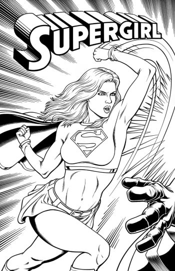 Image of 11x17Logo Supergirl Pin Up